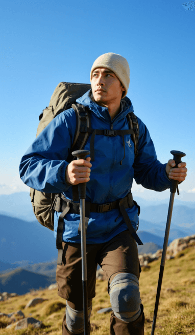 Traveler with backpack